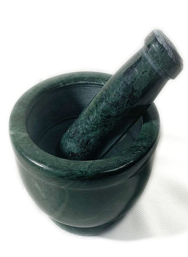 Ikarus Exclusive Mortar And Pestle Set Kharad, Masher Spice Mixer For Kitchen 6 x 3.5 Inches (Green) - Image 1